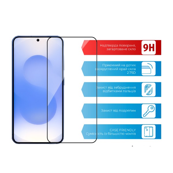 Фото - Защитное стекло для смартфона ACCLAB 9H for Samsung Galaxy S26 Plus Black (1283126633959)
